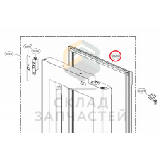 Прокладка дверная в сборе, оригинал LG ADX72930428