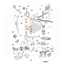 ВПУСКНОЙ ПАТРУБОК ЭЛЕКТРОНАСОСА HANNING, оригинал Indesit C00305448