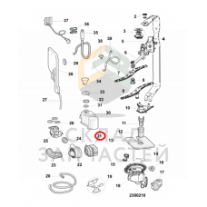 Мотор циркуляционный для посудомоечной машины, оригинал Ariston C00302488
