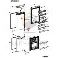 ВТУЛКА ДВЕРИ ПРАВАЯ СЕРАЯ, оригинал Indesit C00282665