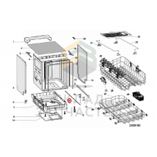 Штанга регулировки задней опоры, оригинал Indesit C00256564