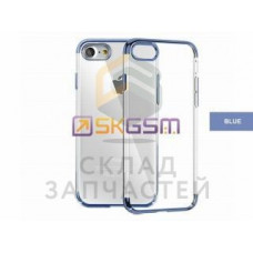 Baseus Glitter Case - Чехол накладка (материал - пластик) (цвет прозрачный, окантовка Blue), оригинал Apple Sam6953156249349