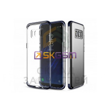 Baseus Armor Case - Чехол накладка (цвет - Прозрачный:цвет оккантовки:Blue), оригинал Samsung Sam6953156259331